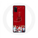 &Uuml;mbris Samsung Galaxy A41 BTS Bangtan Boysi punase taustaga j&otilde;ulukingituseks 2023
