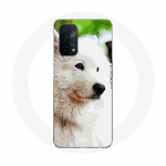 Kohver Oppo A54 5G samojeedi koerale, valge