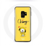 &Uuml;mbris Samsung Galaxy S9 BTS Bangtan Boys BT21 Chimmy Jimin kollase taustaga