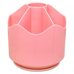 Pliiatsihoidja 360 kraadi p&ouml;&ouml;rlev 6 v&otilde;re multifunktsionaalne plastikust kirjatarbed lauaarvuti pliiatsihoidja Kodu kooli kontoritarbed roosa