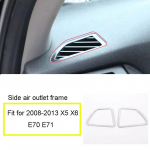 ABS Silver For BMW X5 X6 E70 E71 2008-2013 Car Interior Decoration air outlet gear shift Strip Frame Cover Trim Sticker Option 13