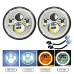 7-tolline LED-esituli H4 Hi-Lo koos Halo Angel Eyes Round esilaternaga Lada 4x4 linna Niva Jeep JK Land Rover kaitsja Hummeri jaoks 2 pieces