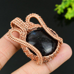Natural Purple Labradorite Gemstone Copper Wire Wrap Gift Pendant 1.97 g7f91