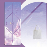 Looduslikust kummist tr&uuml;kitud sametpinnaga joogamatt &otilde;huke libisemisvastane kaasaskantav higi neelav kokkupandav p&otilde;randar&auml;tik Fitnessi pestav p&otilde;randamatt 183cmX68cmX1.5mm