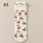 Naised armsad v&otilde;rgusilmad volangid Sokid siidist sokid armsad puuviljamustrid l&auml;bipaistvad &otilde;hukesed trendikad naljakad