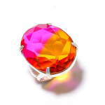 Natural Bi-Color Tourmaline Gemstone 925 Sterling Silver Gift Ring Size 5 t1y54