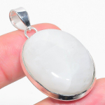 Natural Rainbow Moonstone Gemstone 925 Sterling Silver Pendant 1.77 n5z08