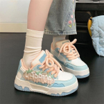 Naiste tossud, valge platvorm, naiste sporditossud, naiste vulkaniseeritud jalatsid Naiste vabaaja spordijalatsid 35 roosa