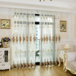 Akende rulood Tikandid T&uuml;llkardinad elutuppa Euroopa Luksuslik sinine aknaekraan Kvaliteetne k&ouml;&ouml;gi kardinapaneel 200*270CM 1PCS