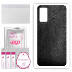 apgo Protective Skin Sticker for the back compatible with TCL Ion X, Wrap Film, Foil, Vinyl - Pattern Black Leather