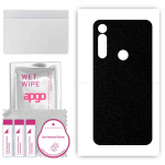 apgo Protective Skin Sticker for the back compatible with Motorola Moto G Power, Wrap Film, Foil, Vinyl - Pattern Matte Black