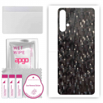 apgo Protective Skin Sticker for the back compatible with Huawei nova 5, Wrap Film, Foil, Vinyl - Pattern Carbon Black Pixel