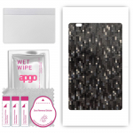 apgo Protective Skin Sticker for the back compatible with Teclast P10HD, Wrap Film, Foil, Vinyl - Pattern Carbon Black Pixel