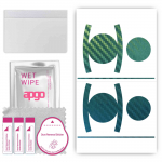 apgo Protective Skin Sticker for the back+sides compatible with Apple AirTag, Full Wrap Film, Foil, Vinyl - Pattern Carbon Chameleon CAKA1