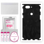 apgo Protective Skin Sticker for the back+sides compatible with OnePlus 5T, Full Wrap Film, Foil, Vinyl - Pattern Black Camo
