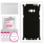 apgo Protective Skin Sticker for the back+sides compatible with Samsung Galaxy S8 Plus, Full Wrap Film, Foil, Vinyl - Pattern Matrix