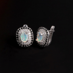 925 Sterling Silver Etioopia Opaalkinnitusega k&otilde;rvar&otilde;ngas, ovaalne tahkl&otilde;ikeline 6*8mm v&auml;&auml;riskivist peen ehe naistele ja daami s&uuml;nnip&auml;evakingitus m h&otilde;be