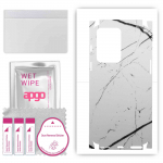 apgo Protective Skin Sticker for the back+sides compatible with ONePlus Nord 2T, Full Wrap Film, Foil, Vinyl - Pattern White Marble