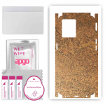 apgo Protective Skin Sticker for the back+sides compatible with Oppo F21 Pro 4G, Full Wrap Film, Foil, Vinyl - Pattern Rusty Copper