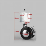 4 tk uhiuued 2-tollised v&otilde;revoodi rattad koos lahaspiduriga p&ouml;&ouml;rlevate ratastega tsingisulam + nailonist kvaliteetsed riistvara liitmikud 20MM