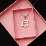 Estele Rose Gold Letter B ripatsiga kaelakee naistele/t&uuml;drukutele