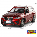 1/32 skaalaga BMW X5 M linnamaastur Valatud mudelauto laste m&auml;nguasi lastele 1/32-Size:15.2*6.5*5.5cm must