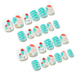 24tk/karp FALSE Nails Cartoon Seljakleepuv &uuml;li&otilde;hukesed pealepressitavad k&uuml;&uuml;ned Eemaldatavad dekoratiivsed DIY Christmas seeria kunstk&uuml;&uuml;ned t&auml;is