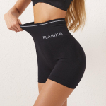 Flarixa Naiste Bokserp&uuml;ksid &Otilde;mblusteta k&otilde;rge v&ouml;&ouml;kohaga p&uuml;ksikud, k&otilde;hu kontrolli all olevad alusp&uuml;ksid Wortout Body Shaper veeremisvastane kahekihiline poissp&uuml;ksid aluspesu S must