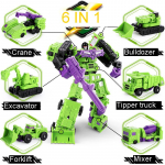 Transformatsioon 6 in 1 Mudel Action Figuuri Robot M&auml;nguasjad roheline