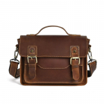 Meeste v&auml;ike kandiline kott Crazy Horse Skin vabaaja retro &otilde;lakott Meeste kott ehtsast nahast Crossbody kott Meeste retro tumepruun v&auml;rv