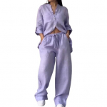 2 tk/komplekt naiste komplekt koduriiete komplekt krae pikk &uuml;hev&auml;rviline alus S&auml;rk p&uuml;ksid varrukas &uuml;laosa lai M kollane