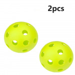 V&auml;litingimustes 74 mm l&auml;bim&otilde;&otilde;duga Pickleballi k&otilde;va PE 40 auguga k&otilde;rge elastsusega Pickleball, vastupidav v&auml;litingimustes kasutatav 2-pakk 74mm-2pcs kollane