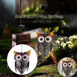 Solar  Lights Hanging Outdoor Vintage Cute Owl Metal s