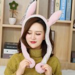 K&uuml;&uuml;likuk&uuml;bar, k&otilde;rva liikuv h&uuml;ppav m&uuml;ts pl&uuml;&uuml;sist m&uuml;ts naistele t&uuml;drukutele peom&uuml;ts v&auml;lklamp One Size roosa