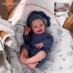 20'' 50cm Pehme Keha T&auml;issilikoonist Keha Uuestis&uuml;ndinud Nukud Harper Armas R&otilde;&otilde;msameelne Naeratus Vasts&uuml;ndinud Nukud Poistele ja T&uuml;drukutele Lapse Maja M&auml;nguasi Kaaslase Kingitus full silicone girl