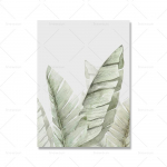 Aquarell Troopiline Lehe Prindi Plakatid Leht Banaan L&otilde;uendimaal Rohelised Lehed Seinakunst Elutoa Kaunistamiseks Pildid 70x100cm No Framed
