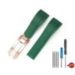 Kella rihm 20mm Looduslik Pehme Silikoonkummist Kella Rihm Rolexile Daytona Submariner GMT OYSTERFLEX K&auml;ev&otilde;ru Kokkupandav Pandlaga 20mm