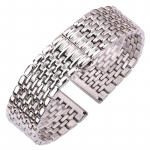 Roostevabast terasest kellarihm naistele, meestele 16mm, 18mm, 20mm, 22mm, h&otilde;bedane sirge otsaga kellarihm, kellade tarvikud 18mm