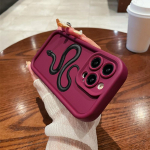 N71 Black Gold Snake Soft Angel Eyes telefoni&uuml;mbrised iPhone 15 14 12 11 Pro Max 13 mini 7 8 6S Plus XS Max XR SE p&otilde;rutuskindel kaitseraua kate for iPhone 12 mini