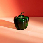 Glass Fruit Decor Chili Cherry Statue Art Simulation Sculpture craft Decoration Office Desktop Gift Green Chili