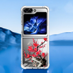 Samsung Galaxy Z Flip 5 Butterfly Lace 2-in-1 telefoni&uuml;mbris TPU+PC materjalist Flip 5