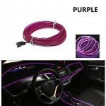 Autokeskkond El Wire 1-5M LED painduv neoon sisevalgustite komplekt RGB valgus autode kaunistamiseks valgustustarvikud 2M USB Plug
