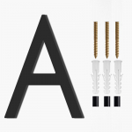 Aadress Suur kaasaegne uks t&auml;hestik Ujuv maja numbrit&auml;hed # 0-9 mustad numbrid 125 mm 5 kodus &otilde;ues A