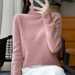 Naiste ka&scaron;miir kampsun Qinghe ka&scaron;miir 30% ka&scaron;miir 70% vill s&uuml;gis-talvine ka&scaron;miir paks pullover pehme ja soe L roosa