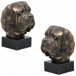 English Mastiff - Dog statue, bust on stone base, sculpture, trophy for dog show by Art-Dog brand