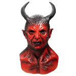 Horror Devil lateksmask Cosplay &Otilde;udne deemon Hellfire Beast Prank Kiiver Lavaetendus Karneval Halloweeni peo rekvisiidid punane