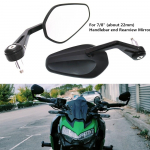 Mootorrattaklaas Juhtraua E-m&auml;rgiga Peegel Lenkstangi Otsa Peegel Mootorrattale Kawasaki Versys 650 Z900 Z1000 Z650 Z800 Z750 Ninja ER6N jaoks must