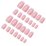 240-osaline karbis kantav k&uuml;&uuml;neplaaster, alasti roosa prantsuse valge &auml;&auml;ris, lihtne ja mitmek&uuml;lgne eemaldatav 240 pieces per box kuristik