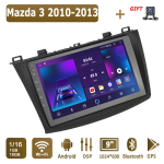 Android Auto raadio Mazda 3 2010-2013 jaoks Multimeediapleier Peaseade Stereo GPS-navigatsioon BT WIFI 1+16GB 1+16GB gray
