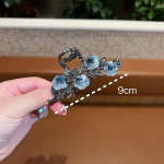 1 tk naiste lille juuksek&uuml;&uuml;nisega haaratsklamber retro hobusesaba punutis krabi metallist haarats klamber mood armas t&uuml;druk juuksekaart juuste aksessuaarid S